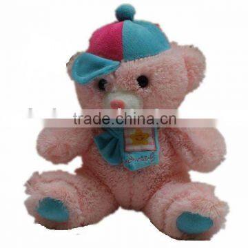 wearing cap plush bear toys