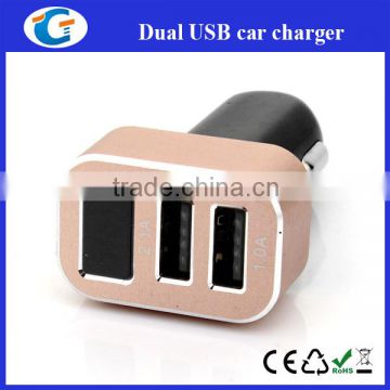 dual output usb car charger cigarette lighter adapter