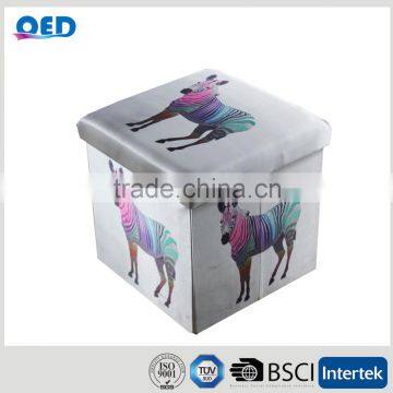 Custom Printing Fabric Single Folding Ottoman