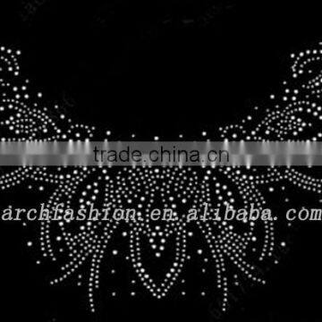 Crystal Rhinestones Flower collar Transfers Iron ons