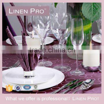 LinenPro Polyester Napkin Embroidered Restaurant Dinner Napkin