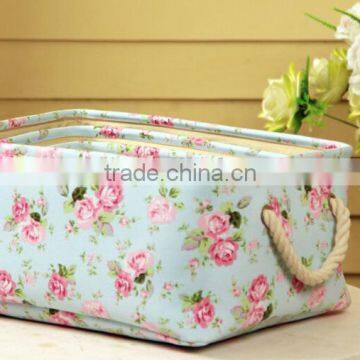 YIWU RODA 100%canvas Fashionable Floral High-capacity Folding Storage Box Quality Choice photo-2
