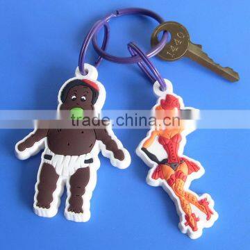 Promotional rubber custom keychain rubber animal keychains