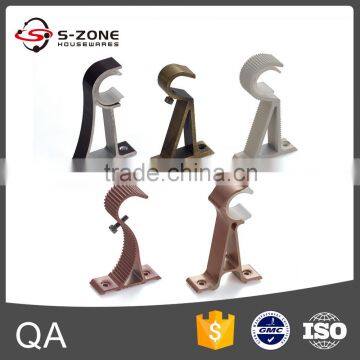 high precision ceiling wall curtain bracket with brass curtain pole brackets