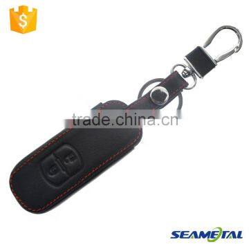 Car Leather Key Cover Protective Case 2 button Smart For Mazda 2 3 5 6 8 CX-5 CX-7 CX-9 Accessories                        
                                                Quality Choice