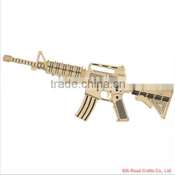 M4 assault rifle wooden puzzle for little boy