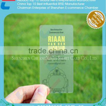 Frosted Clear Plastic Business Cards, Transparent PVC ID Card photo-6