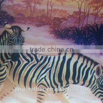 JRLP003 computer print 3D high quality pvc synthetic &artifical leather for bag wallpaper guangzhou china factory dirtect sell