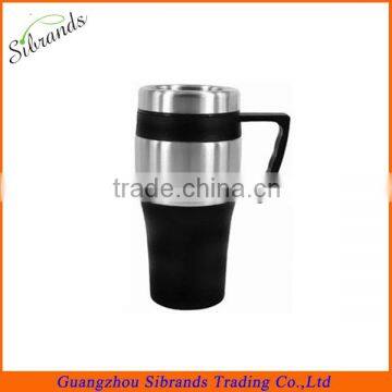 double wall stainless steel / plastic travel mug