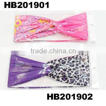 fashion wide printed elastic headbands for women
