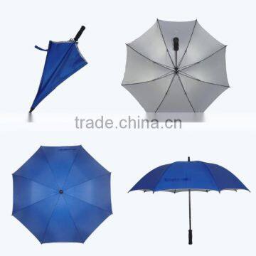 High Quality Advertising Golf Umbrella with silver coated