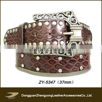 (ZY-5347) fashion metal mesh belt,lizard spiral mesh belt