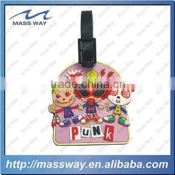 custom 3D soft PVC rubber luggage tag strap