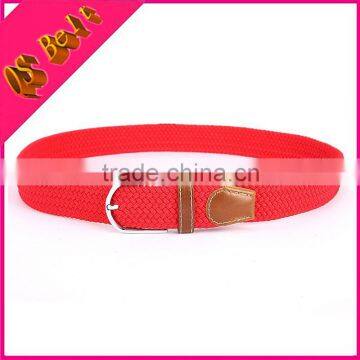 Red Stretch Woven Elastic Waistband lady Belt