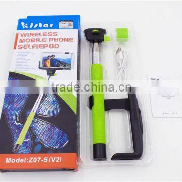 KJstar Mobile Phone Handheld Monopod with Built-in Shutter Release for Self Portrait