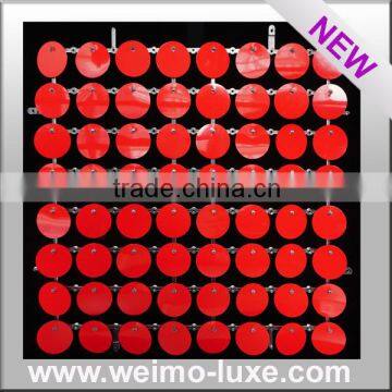 2016 New Patent Red Sequins With Clear Grid For Decorations