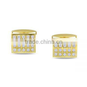 Rhinestone Cufflinks Gold Cufflinks Wedding Cufflinks Men Cufflinks