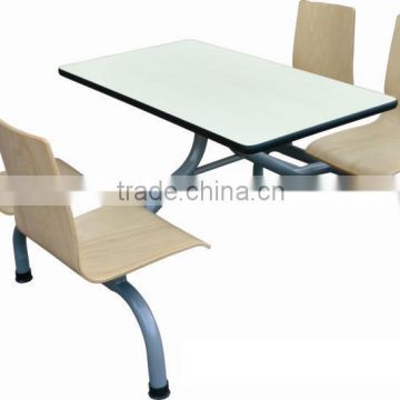 Restaurant Furniture Restaurant Dining Table with Attached Chair