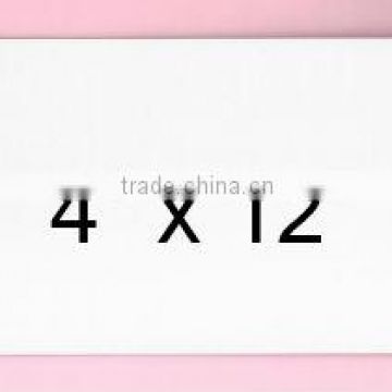 White Dye Sublimation Aluminum Half Size License Plate Blanks