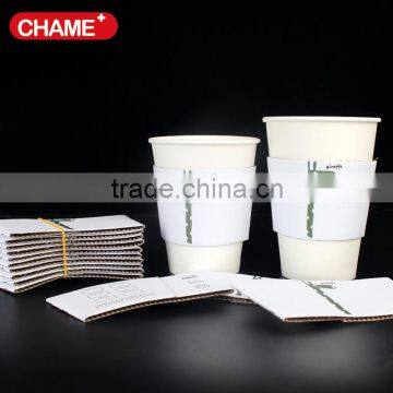 8oz custom corrugate disposable hot coffee cup sleeve