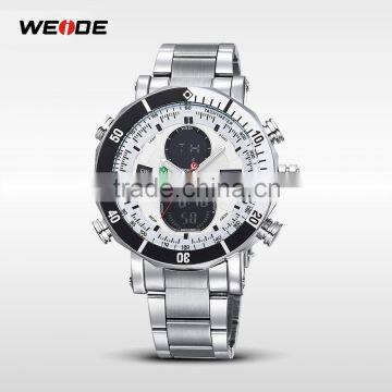 Weide Watches Stainless Steel Sport Quartz Analog Digital Display Famous Brand Watches Men photo-2