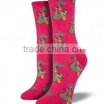 Womens Rubber Running Socks Cotton Polyester Blend Dye Sublimation Printing Socks photo-2