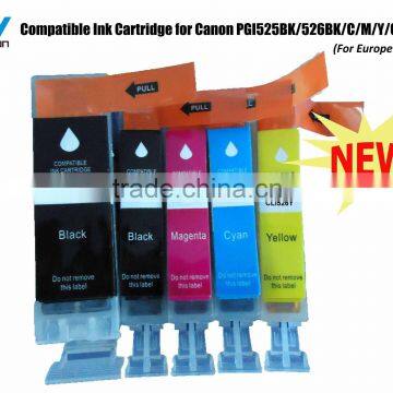 Compatible Ink Cartridge for Canon PGI525BK CLI526BK/C/M/Y/GY with chip