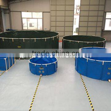 PVC Collapsible and movable indoor recirculating aquaculture pool