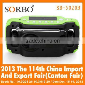 Solar Hand Crank Flashlight Radio with Alarm Clock