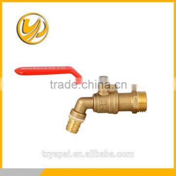 mini brass bibcock connection outlet iron ball iron handle