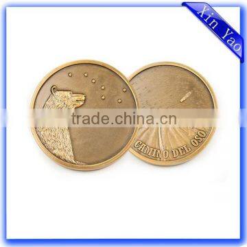 Die casting Custom logo engraved copper blank coins