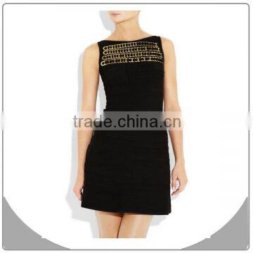 black sequined A-line dresses kintted fashion evening dresses bandage dresses 2015