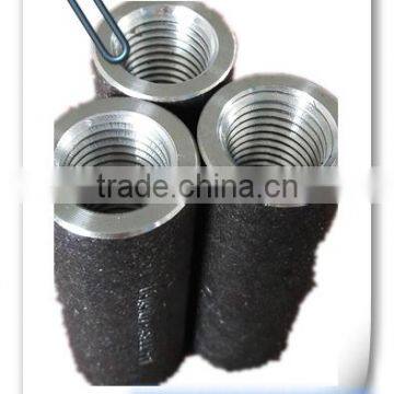 High strength steel rebar coupler for construction steel reinforcing