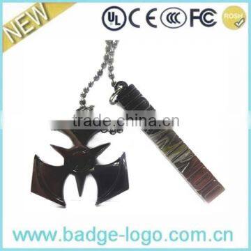 custom shape black plating metal pendants