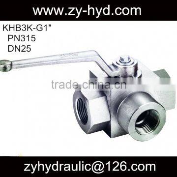L Port KHB3K-G1 BSP High Pressure Ball Valve