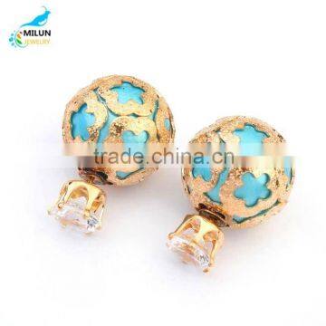 High quality hollow spherical charm earrings fashion jewelry wedding