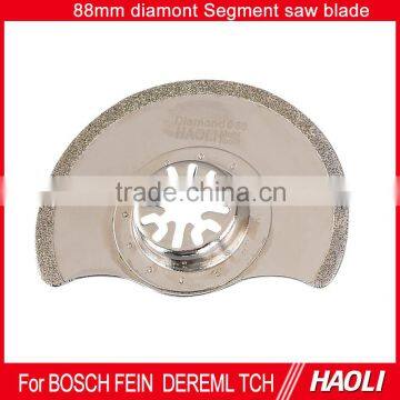 88mm(3-1/2') diamont segment oscillating muti tool saw blade for cutting wood, at good price