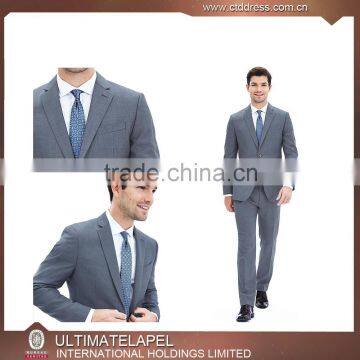 Korean Style Slimming Suit 100% Wool Fabric Mens Suit