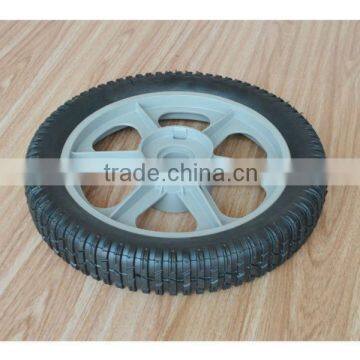 12x2 inch semi pneumatic rubber wheel with tiger tread for material handling equipments