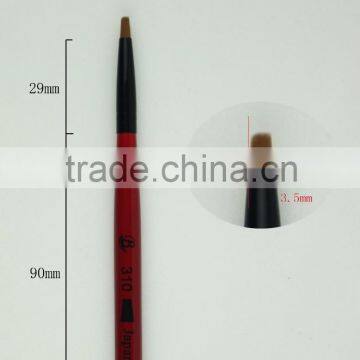 Mini red wooden handle nylon hair nail art painting brush BW-310 cylindrical brush