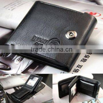 New Black Credit ID Card Holder Slim Purse Men Bifold Leather Wallet