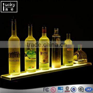 LED Lighted Liquor Bottle Display Shelf - Acrylic Base