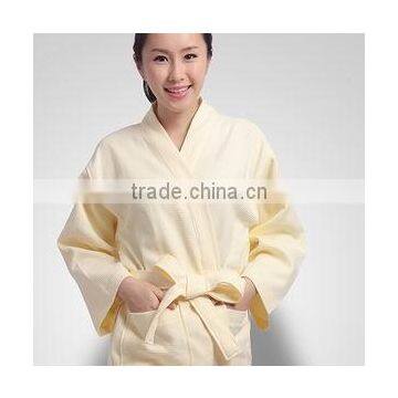 Waffle Suana Bathrobe 100% Cotton Robe For Men And Women Use Garments