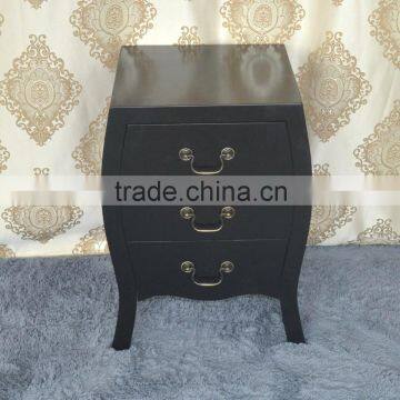 Wood furniture cabinet with drawers black corner table/drawer cabinet