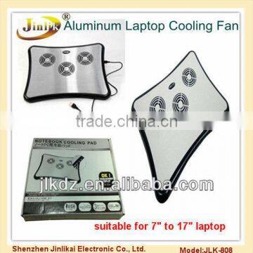 USB Aluminium laptop cooler stand with 4 ports USB Hub