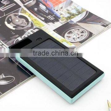 Waterproof solar power bank 8000mah with led torch