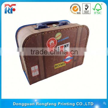 Children white colour paper cardboard suitcase