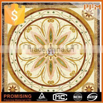 Decorative Entry Floor Inlays Marble WaterJet Medallion