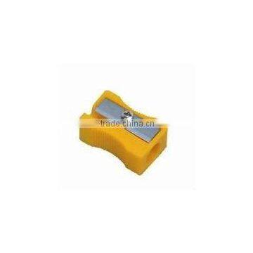 Rectangle yellow plastic pencil sharpener