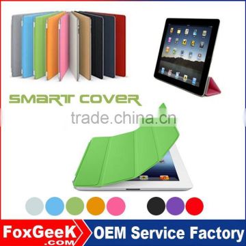 New Fancy Smart Cover for ipad air with unbreakable leather cover magnetic Wake up/ Sleep function